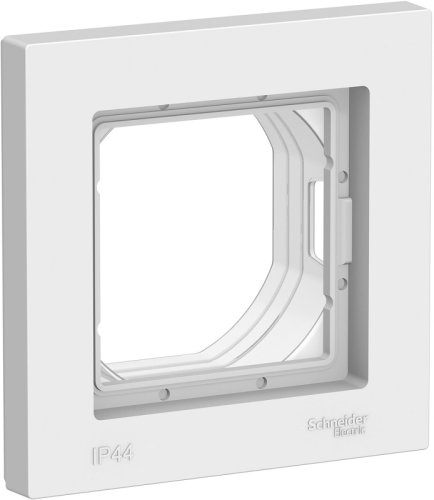 Рамка универсальная Systeme Electric AtlasDesign Aqua 1-м. IP44 белый картинка